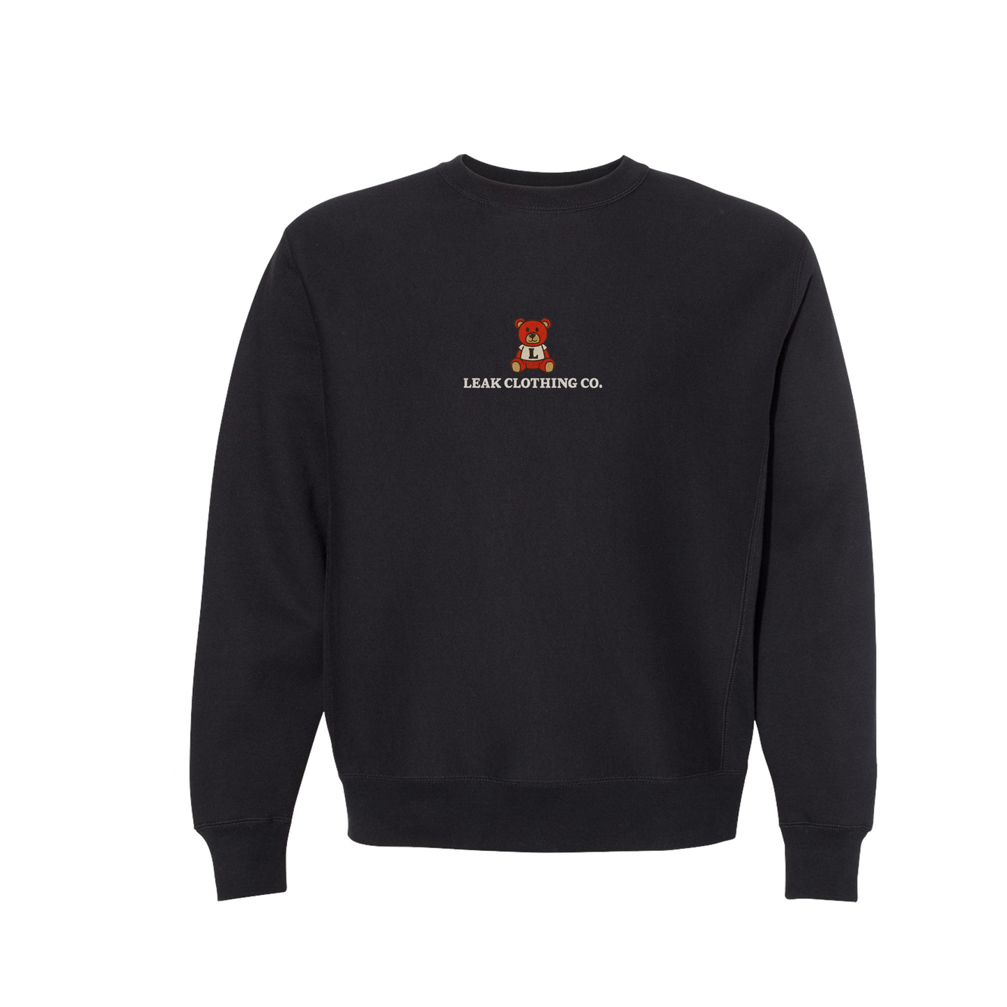BLK LEAK BEAR RED EMBROIDERY SWEATER