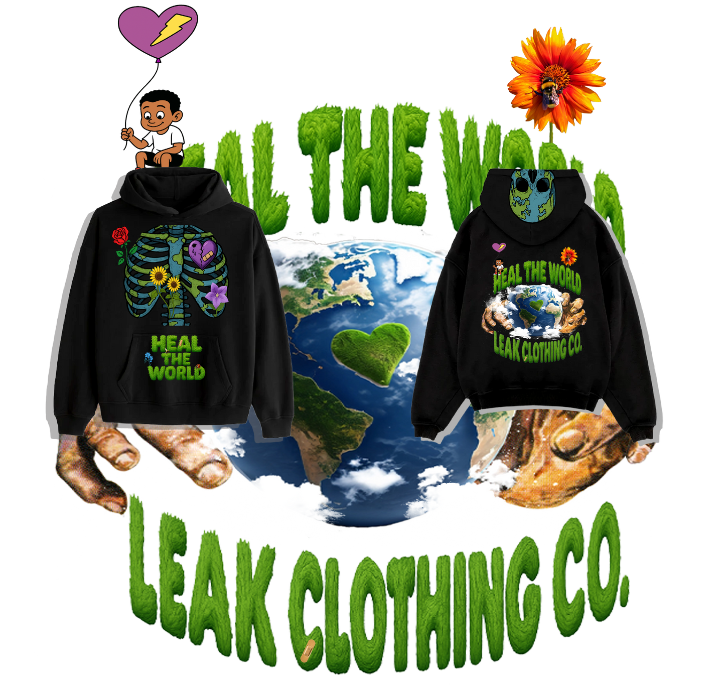 BLK LEAK HEAL THE WORLD HOODIE