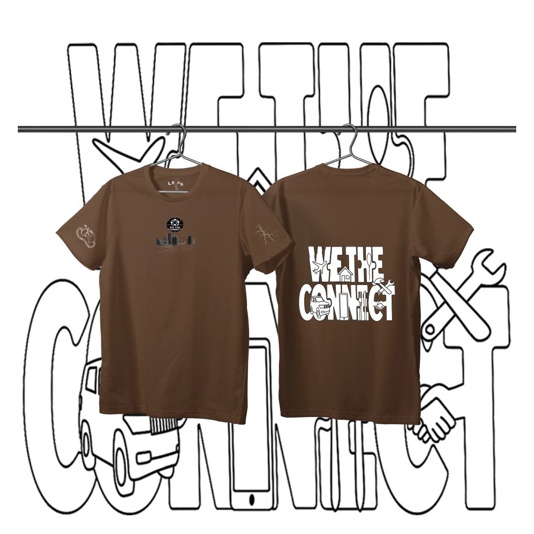 BROWN WE THE CONNECT T-SHIRT