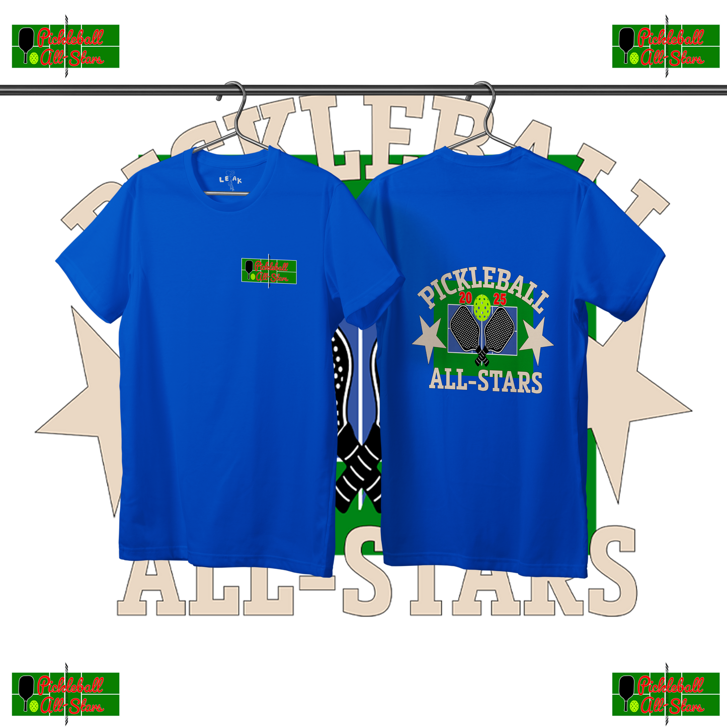 LEAK ROYAL BLUE PICKLEBALL ALL-STARS T-SHIRT