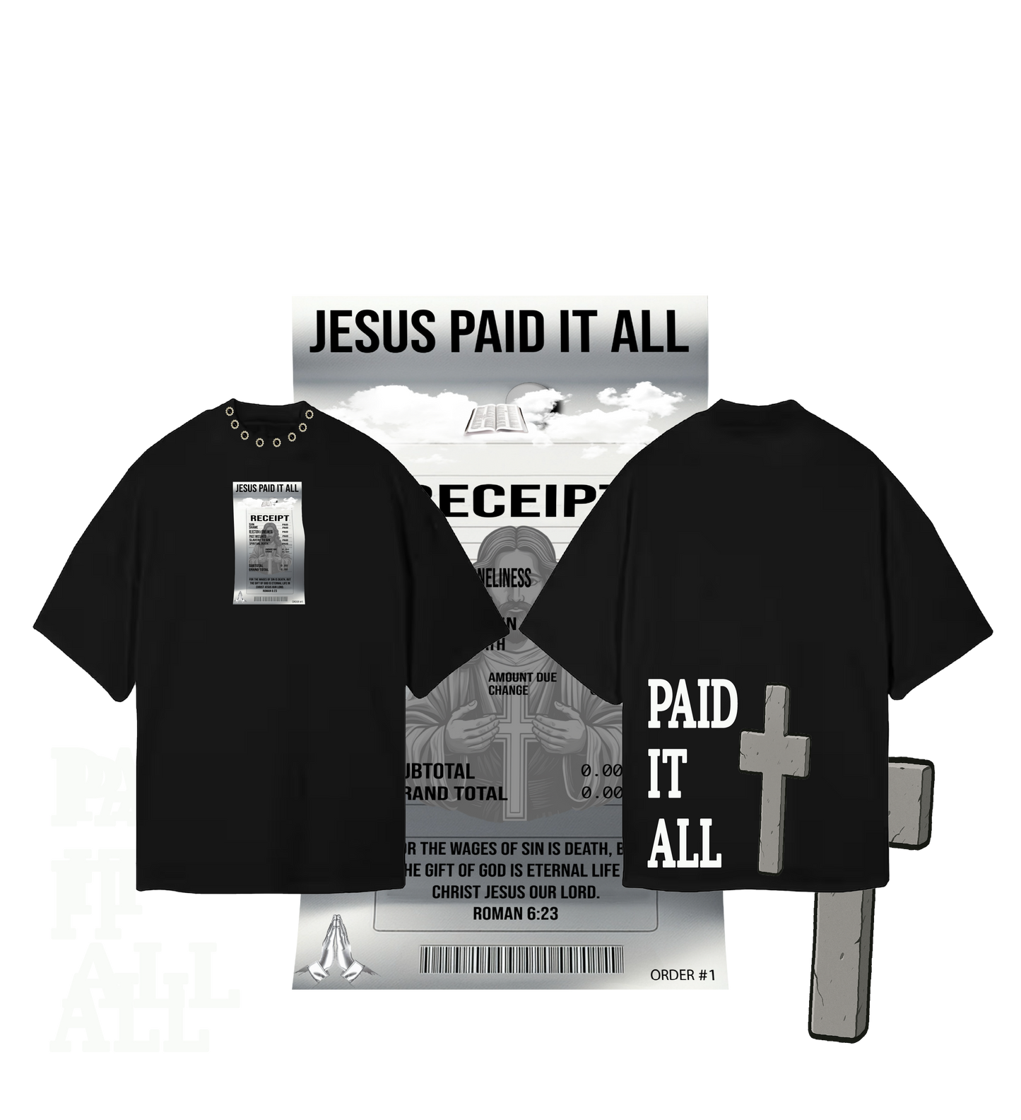 BLK LEAK PAID IT ALL DROP SHOULDER T-SHIRT