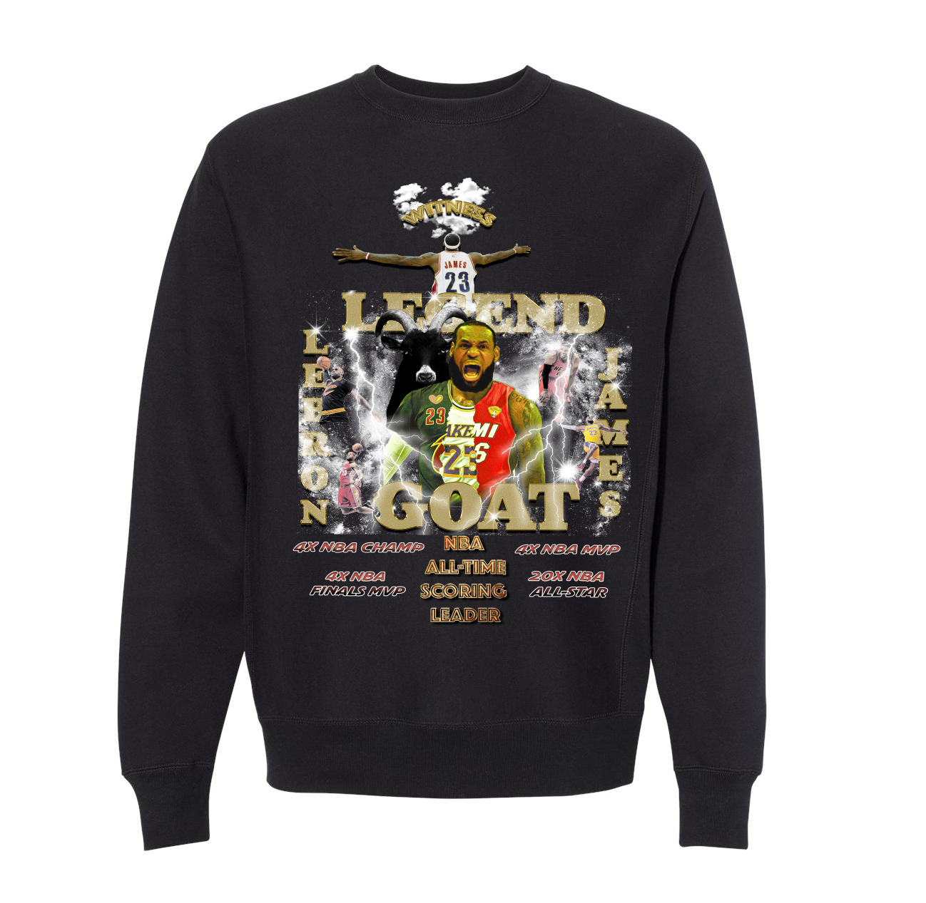 BLK LEAK GOAT SWEATER