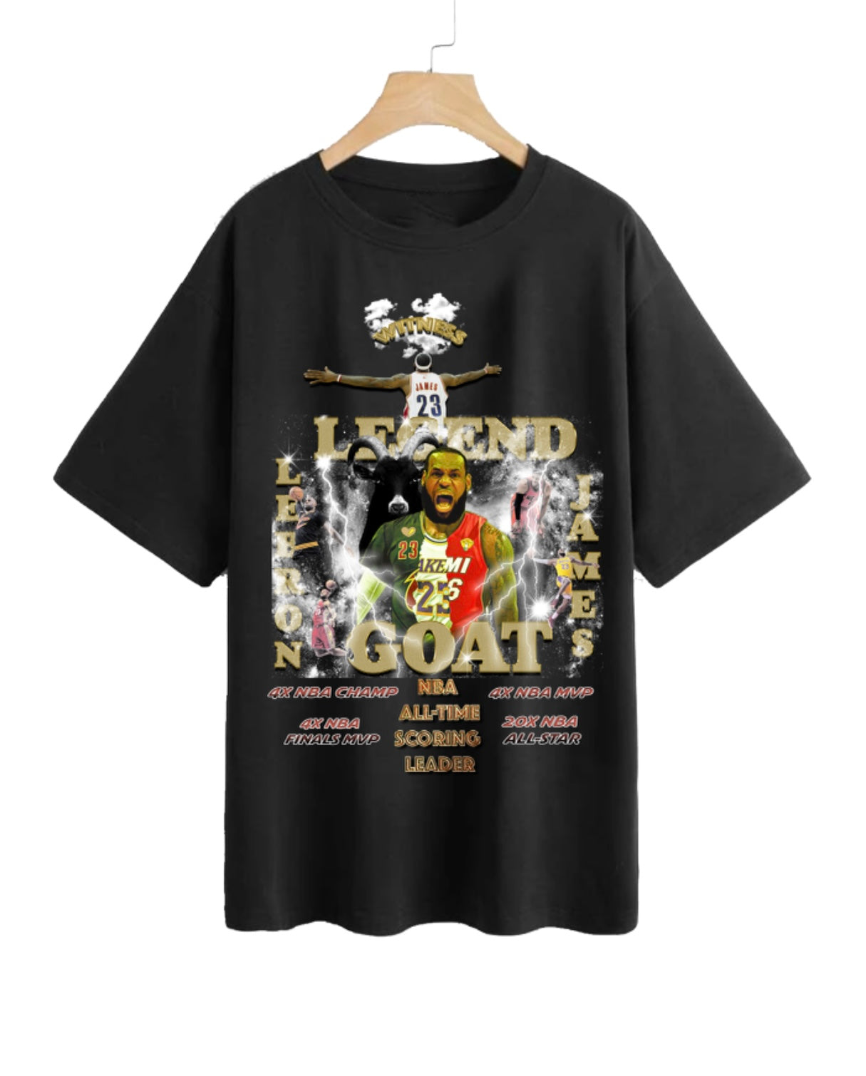 BLK LEAK GOAT DROP SHOULDER T-SHIRT
