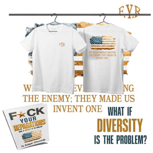 WHITE F* YOUR REPARATIONS T-SHIRT WITH BOOK