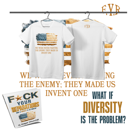WHITE F* YOUR REPARATIONS T-SHIRT WITH BOOK