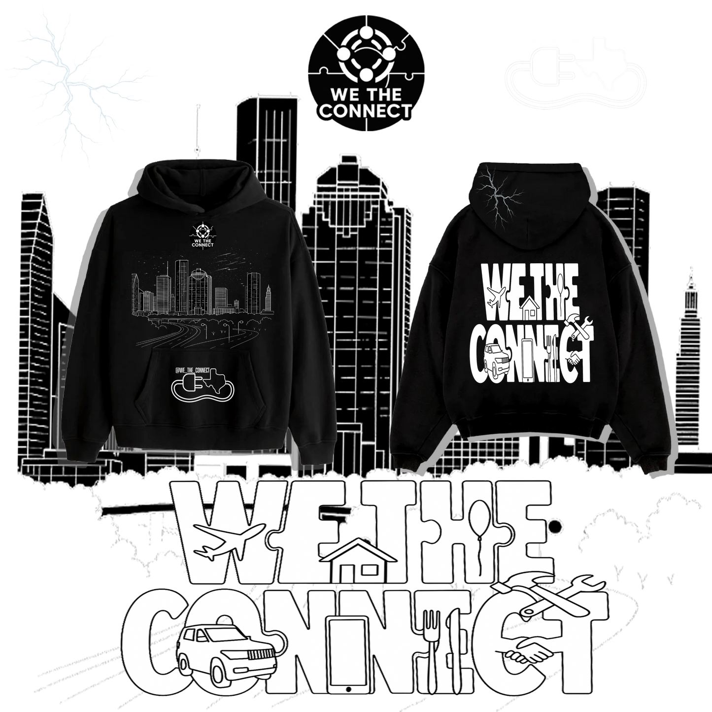 BLK WE THE CONNECT HOODIE