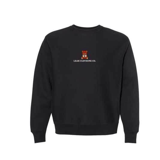 BLK LEAK BEAR RED EMBROIDERY SWEATER