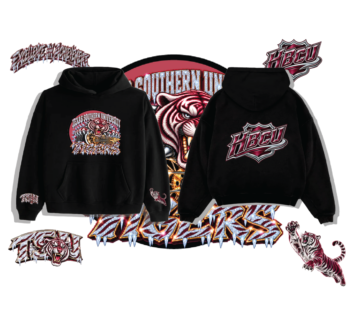 BLK TEXAS SOUTHERN UNIVERSITY HOODIE