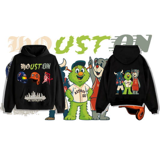 LEAK BLK HTX MASCOT HOODIE