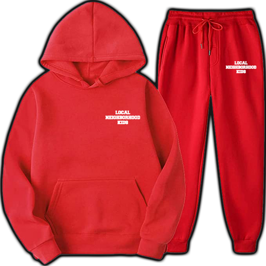 RED LEAK LOCAL NEIGHBORHOOD KIDS SWEATSUIT - UNISEX