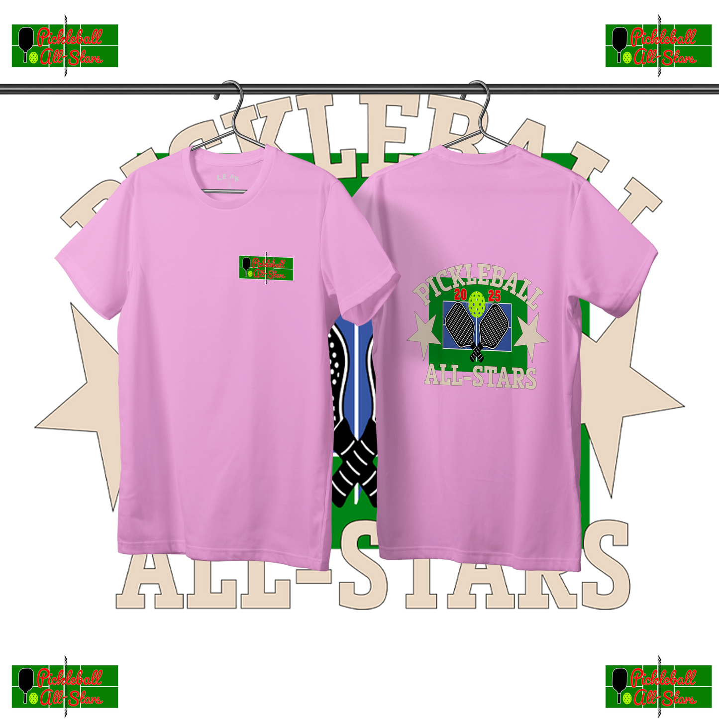 LEAK PINK PICKLEBALL ALL-STARS T-SHIRT