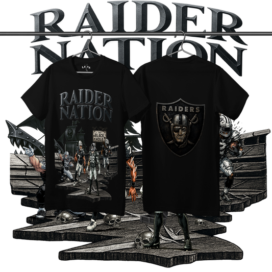 LEAK BLK "RAIDER NATION" T-SHIRT