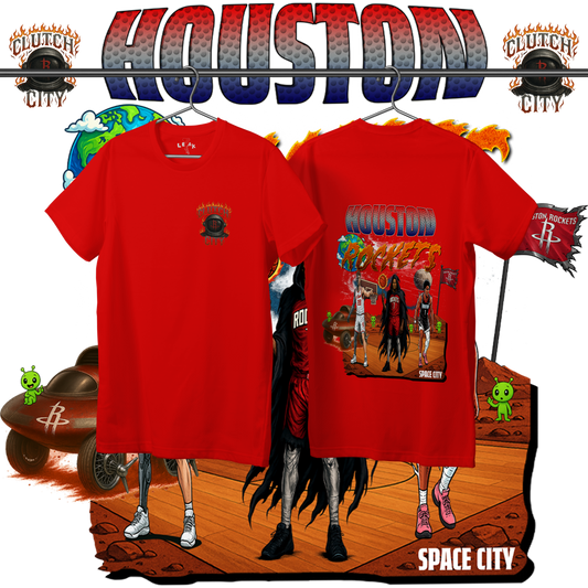 LEAK RED "CLUTCH CITY" T-SHIRT