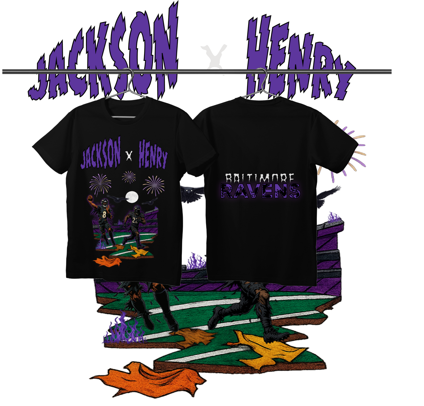 LEAK BLK JACKSON x HENRY T-SHIRT