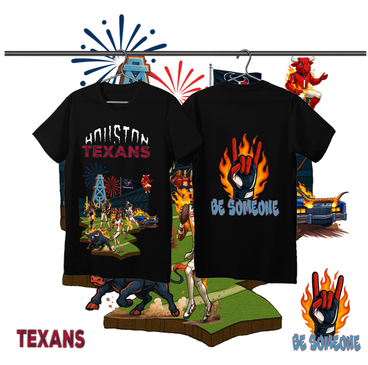 LEAK BLK HOUSTON TEXANS x BE SOMEONE T-SHIRT