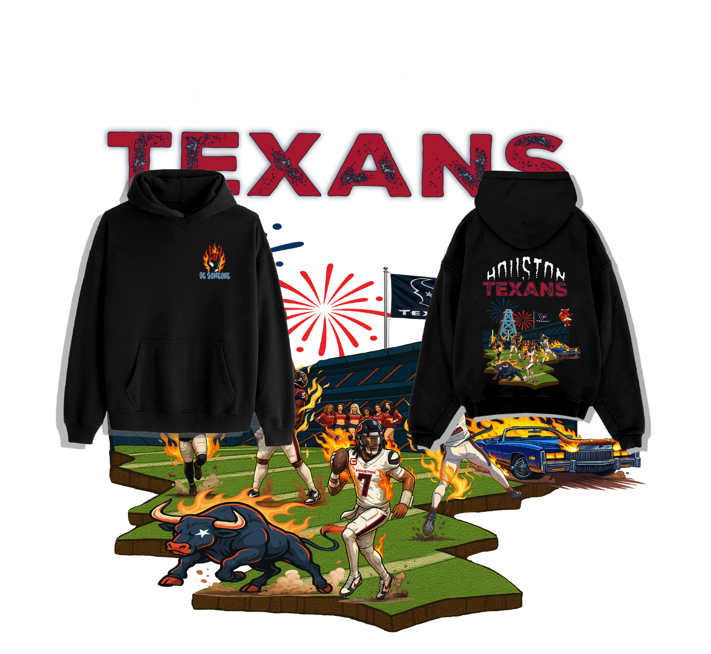 BLK LEAK HOUSTON TEXANS X BE SOMEONE HOODIE