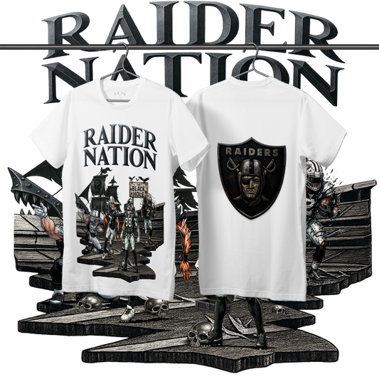 LEAK WHITE "RAIDER NATION" T-SHIRT