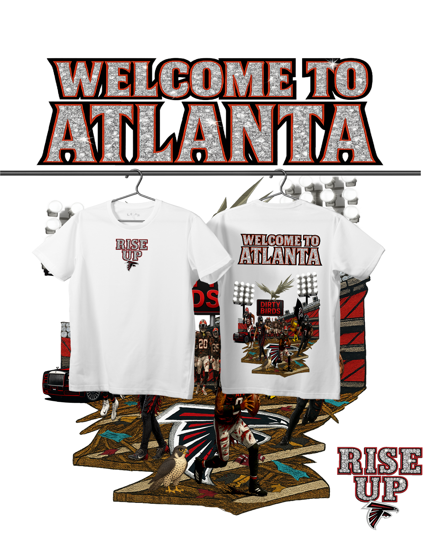 LEAK WHITE "WELCOME TO ATLANTA" T-SHIRT