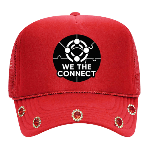 RED WE THE CONNECT (GEMSTONE RED) TRUCKER HAT