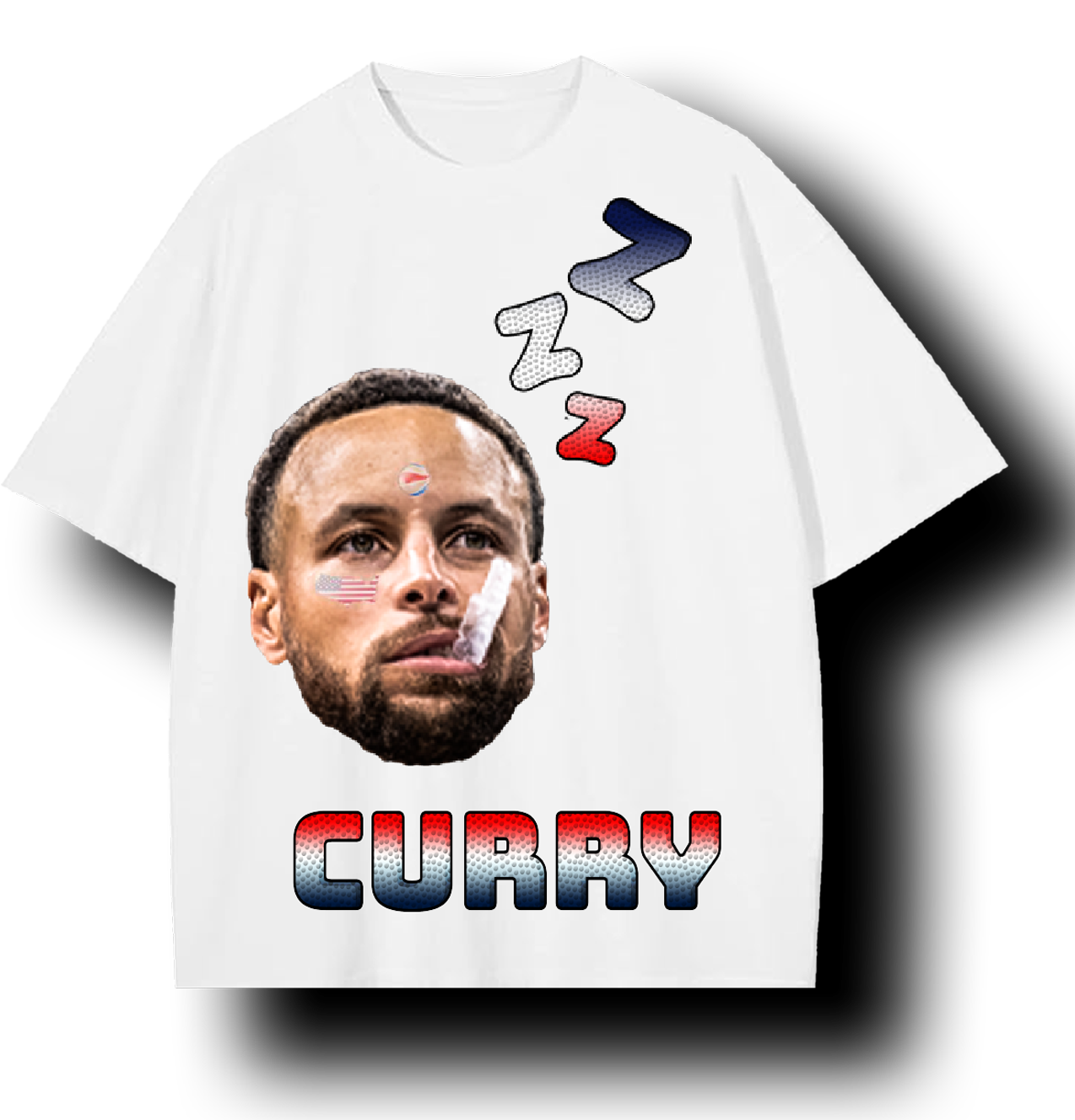 LEAK WHITE CURRY Zs DROP SHOULDER T-SHIRT